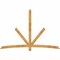 Ekena Millwork Alberta Rough Sawn Timber Gable Bracket, Western Red Cedar, 96"W x 64"H x 2"D x 4"F, 16/12 Pitch GBW096X64X0204ALB00RWR - alternate 1